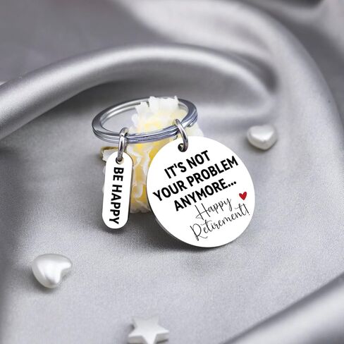 Retirement Gift for Woman Men Funny Retirement Keychain Retired Gifts for Friends Teacher Coworkers Farewell Goodbye Gifts Retirements Decorations Keyring in Kuwait