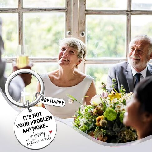 Retirement Gift for Woman Men Funny Retirement Keychain Retired Gifts for Friends Teacher Coworkers Farewell Goodbye Gifts Retirements Decorations Keyring in Kuwait