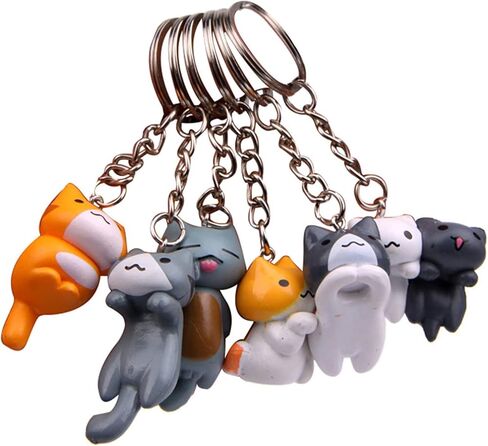 Cute Cat Key Chains and Rings - Kawaii Adorable Keychains for Cat Lovers - Bag Pendant Charms in Saudi Arabia