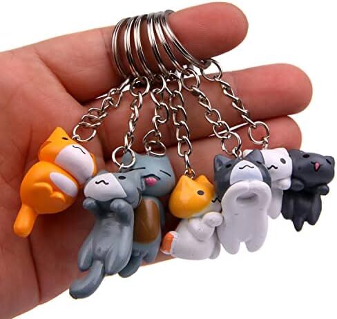 Cute Cat Key Chains and Rings - Kawaii Adorable Keychains for Cat Lovers - Bag Pendant Charms in Saudi Arabia
