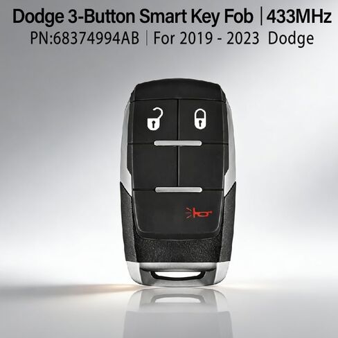2 Keylessbest Replacement for 2019 2020 2021 2022 2023 Dodge Ram Pickup 2500 3500 4500 5500 Key Fob Remote Control GQ4-76T 3 Buttons 433MHz in Saudi Arabia