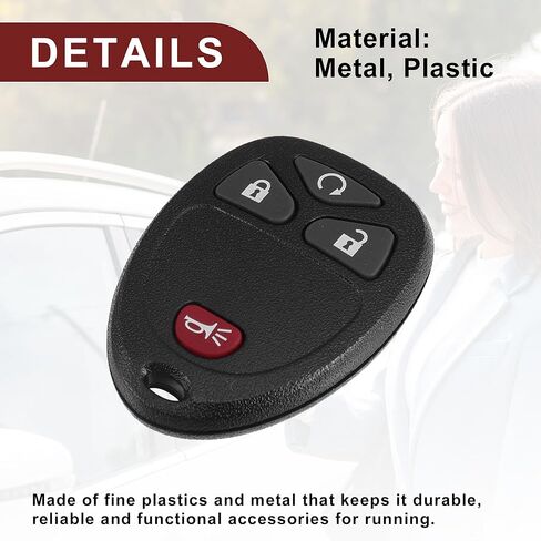 Keyless Entry Remote Key Fob for Chevrolet Silverado 1500 2500 3500 2007-2013 315Mhz OUC60270 4 Button Reusable | Uncut Ignition Transponder Key Kit 1 Set for GMC Sierra 1500 2500 in Saudi Arabia