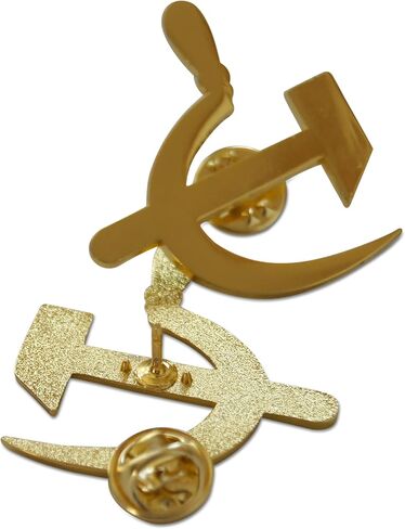 Novel Merk Hammer & Sickle – Socialist, Communist Lapel Pin, Hat Pin & Tie Tack Set with Clutch Back in Saudi Arabia