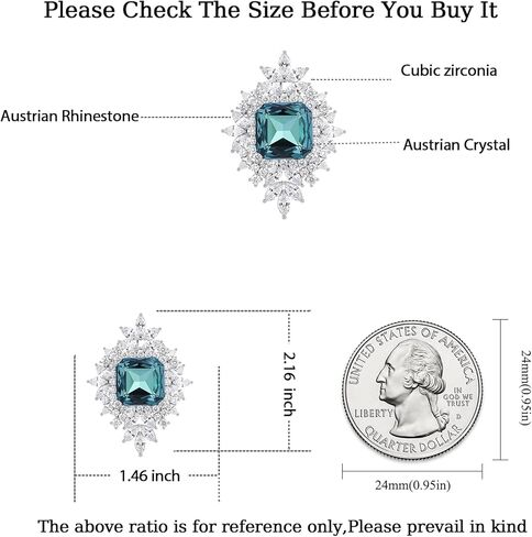 بروش كريستال أزرق من YeapYeap للنساء - دبابيس طية صدر السترة من حجر الراين العتيق مجوهرات لحفلات الزفاف وحفلات الزفاف وإكسسوارات أفكار العروة والهدايا in Kuwait