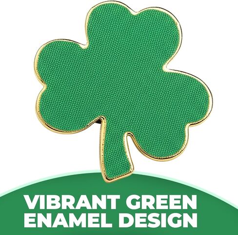 St. Patrick’s Day Green Shamrock Metal Pins, 1" (72 Count) - Perfect Party Favors, Giveaways, & Game Prizes for Irish Day Events, & More in Saudi Arabia