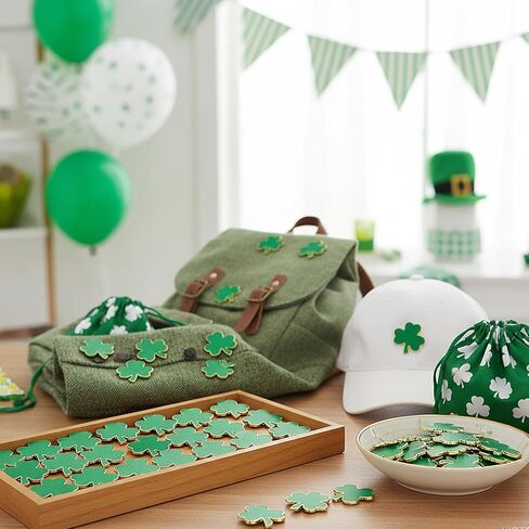 St. Patrick’s Day Green Shamrock Metal Pins, 1" (72 Count) - Perfect Party Favors, Giveaways, & Game Prizes for Irish Day Events, & More in Saudi Arabia