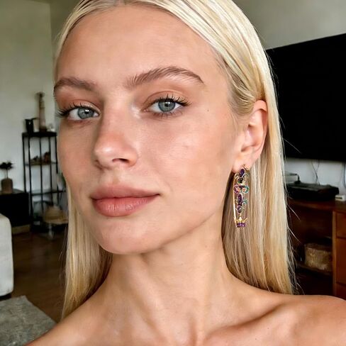 mardi gras Earrings,Carnival Shining Hoop Earring,mardi gras Hoop Earrings,Patriotic Independence Day Hanukkah Christmas Earring for Women,Carnival Parade Jewelry Holiday Gifts (Enamel) in Kuwait