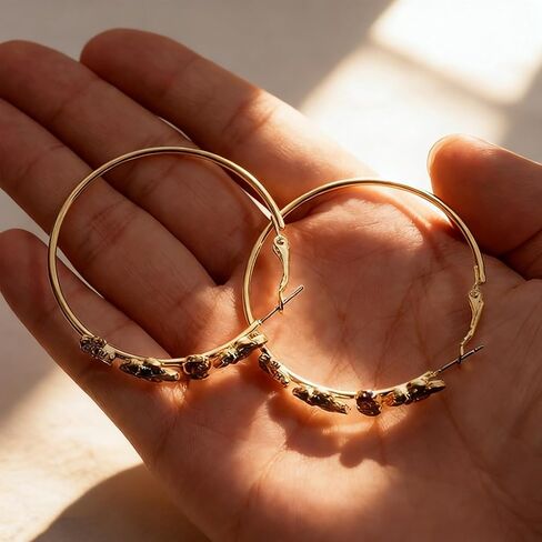 mardi gras Earrings,Carnival Shining Hoop Earring,mardi gras Hoop Earrings,Patriotic Independence Day Hanukkah Christmas Earring for Women,Carnival Parade Jewelry Holiday Gifts (Enamel) in Kuwait