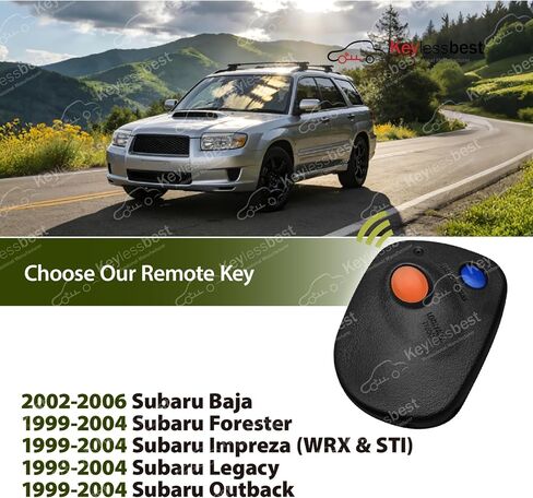Car Key Fob Remote Keyless Entry Control A269ZUA111 433MHz 2 Button Replacement for 1999 2000 2001 2002 2003 2004 2005 2006 Subaru Baja Forester Impreza Legacy Outback in Saudi Arabia