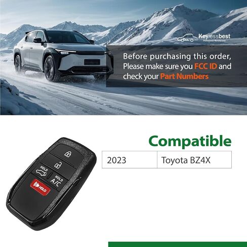 بديل لـ 2023 القرب الذكي Toyota bZ4X GNE 231451-3041 لوحة مفتاح فوب جهاز التحكم عن بعد HYQ14FBX 315MHz 5 أزرار in Saudi Arabia