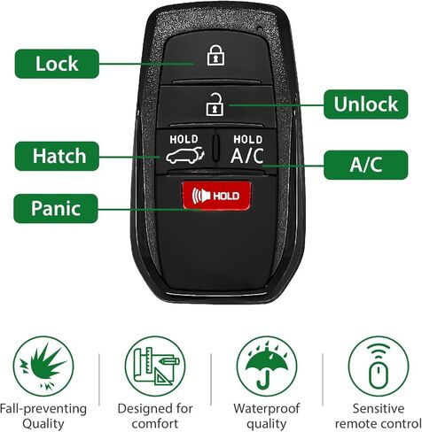 بديل لـ 2023 القرب الذكي Toyota bZ4X GNE 231451-3041 لوحة مفتاح فوب جهاز التحكم عن بعد HYQ14FBX 315MHz 5 أزرار in Saudi Arabia