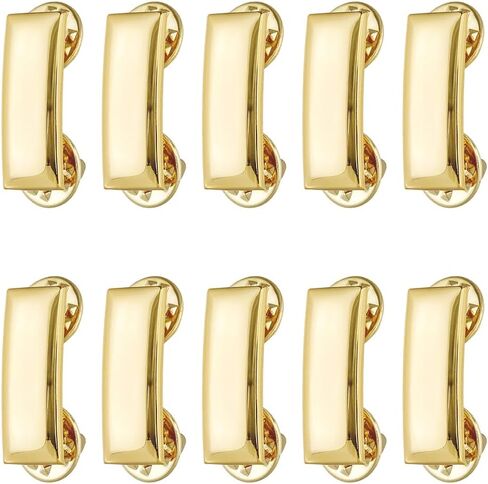 SUPERFINDINGS 10Pcs Platinum/Golden Collar Pins Alloy Collar Brooches Insignia Rank Bars Uniform Pin Suit Collar Pin Shirt Collar Decoration Collar Bar Pin Collar Fixing Pins in Saudi Arabia