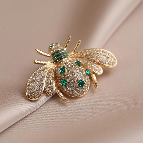 Bee Brooches and Pins for Women, Elegant Vintage Crystal Brooch for Party Wedding Jewelry Accessory Christmas in Saudi Arabia