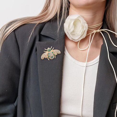 Bee Brooches and Pins for Women, Elegant Vintage Crystal Brooch for Party Wedding Jewelry Accessory Christmas in Saudi Arabia