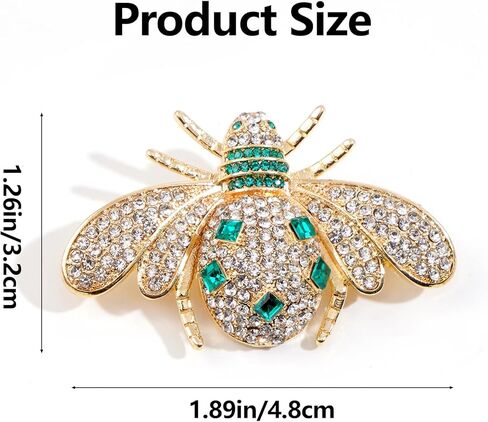 Bee Brooches and Pins for Women, Elegant Vintage Crystal Brooch for Party Wedding Jewelry Accessory Christmas in Saudi Arabia