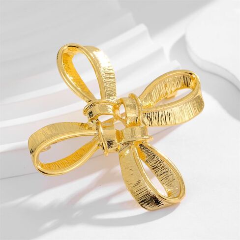 Minimalist Cross Bow Brooch Pin for Women Vintage Ribbon Knot Lapel Pins Wrapped Cross Badge Clothes Suit Corsage Wedding Christmas Accessories Jewelry in Saudi Arabia