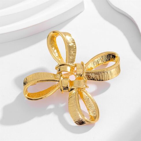 Minimalist Cross Bow Brooch Pin for Women Vintage Ribbon Knot Lapel Pins Wrapped Cross Badge Clothes Suit Corsage Wedding Christmas Accessories Jewelry in Saudi Arabia
