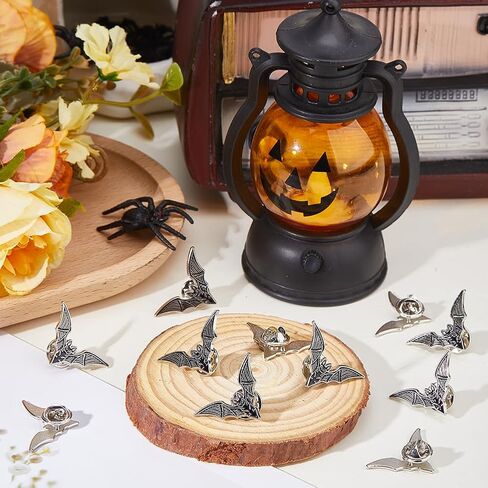 SUPERFINDINGS 12PCS Bat Brooch Pins Alloy Enamel Cute Bat Lapel Pin Cute Animals Brooches Gothic Dark Black Brooches Decorative Animal Pins for Backpack Clothes Hats Decor, 11x9mm in Saudi Arabia