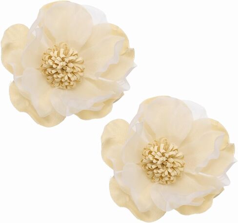 PATIKIL Large Fabric Flower Brooches Pins, Elegant Cloth Rose Flower Big Brooch Dainty Satin Camellia Lapel Pins for Women Suit in Saudi Arabia
