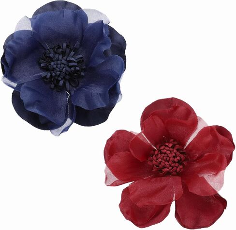 PATIKIL Large Fabric Flower Brooches Pins, Elegant Cloth Rose Flower Big Brooch Dainty Satin Camellia Lapel Pins for Women Suit in Saudi Arabia