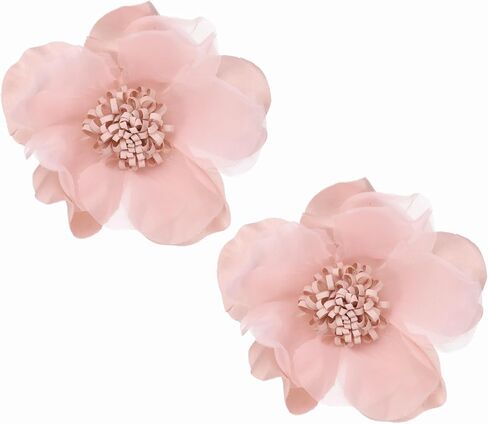 PATIKIL Large Fabric Flower Brooches Pins, Elegant Cloth Rose Flower Big Brooch Dainty Satin Camellia Lapel Pins for Women Suit in Saudi Arabia