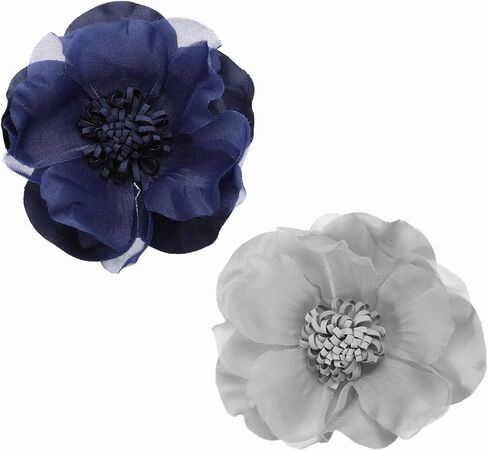 PATIKIL Large Fabric Flower Brooches Pins, Elegant Cloth Rose Flower Big Brooch Dainty Satin Camellia Lapel Pins for Women Suit in Saudi Arabia