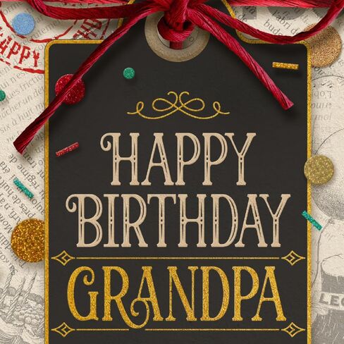 Prime Greetings Grandpa Birthday Card, Made in America, Thick Card Stock with Premium Envelope Packaged in a Reusable Presentation Mailer, Eco-Friendly, 5in x 7.75in in Saudi Arabia