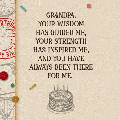 Prime Greetings Grandpa Birthday Card, Made in America, Thick Card Stock with Premium Envelope Packaged in a Reusable Presentation Mailer, Eco-Friendly, 5in x 7.75in in Saudi Arabia