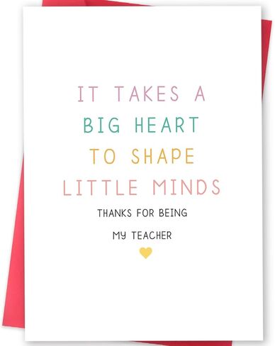 Teacher Appreciation Card Gifts, Funny Thank You Card for Teacher from School Kids Students with Envelopes, Best Teachers Appreciation Gift Ideas in Saudi Arabia