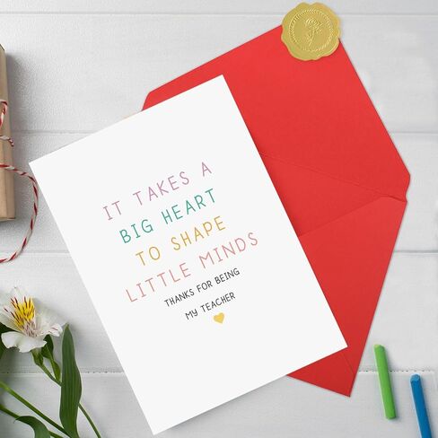 Teacher Appreciation Card Gifts, Funny Thank You Card for Teacher from School Kids Students with Envelopes, Best Teachers Appreciation Gift Ideas in Saudi Arabia