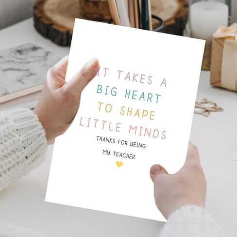 Teacher Appreciation Card Gifts, Funny Thank You Card for Teacher from School Kids Students with Envelopes, Best Teachers Appreciation Gift Ideas in Saudi Arabia