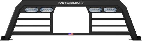 Magnum Low Profile Lighted Headache Rack with Window Cut Out | Fits 2009 to 2024 RAM 1500 Classic & 2009 to 2024 RAM 2500 Heavy Duty with RAM Boxes | Easy Install in Kuwait