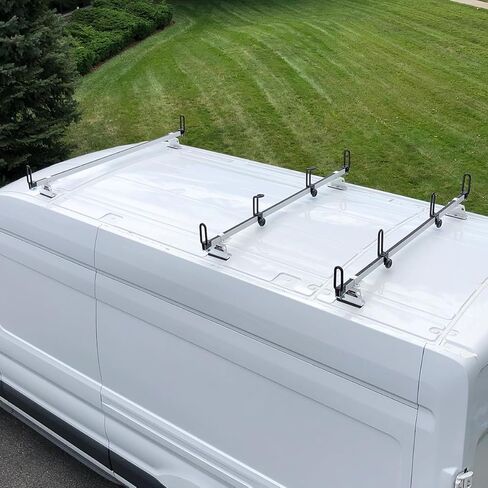 Vantech GFY Heavy Duty 3 Bar Ladder Roof Rack Compatible with: Ford Transit Cargo Van High Roof (White) in Saudi Arabia
