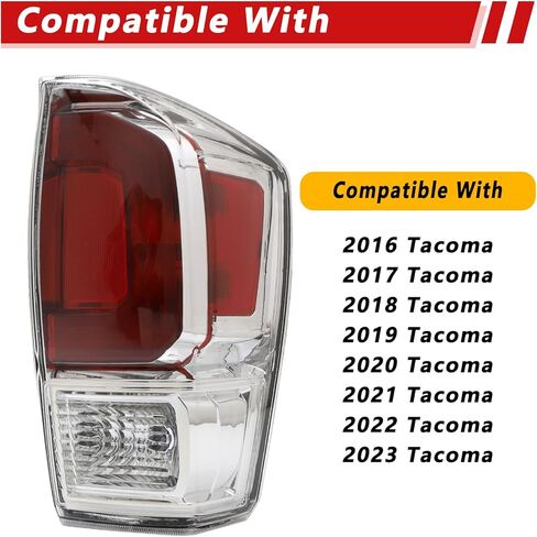 Tail Light Assembly Compatible with 2016-2023 Toyota Tacoma Driver and Passenger Side Rear Taillight Brake Lamp With Bulb in Kuwait