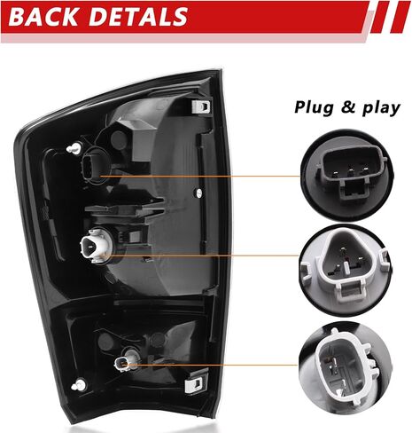Tail Light Assembly Compatible with 2016-2023 Toyota Tacoma Driver and Passenger Side Rear Taillight Brake Lamp With Bulb in Kuwait