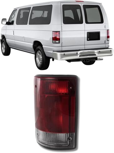 Tail Light For 2004-2014 Ford Econoline E150 E250 E350 - Fits Driver Side - Rear Tail Light Assembly Includes Lens and Housing - Replacement For 5C2Z 13405 AA in Kuwait