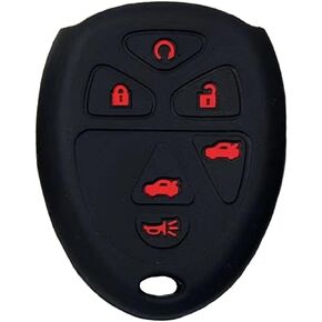 Key Fob Cover for Chevy GMC: 6 Buttons Key Fob Case Fit for Chevy Tahoe Suburban GMC Yukon XL Denali 2007 2008 2009 2010 2011 2012 2013 2014丨Remote Protector 1585784 15913427 OUC60270 (BlackRed) in Kuwait
