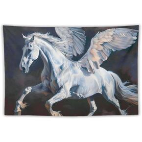 QEOPGNE جدار نسيج جدار الفن مهيب بيغاسوس الحصان الأبيض الحيوانات الخيال نسيج لغرفة النوم غرفة المعيشة ديكور للرجال والنساء المفروشات الجدار شنقا ديكور 60 "× 90" in Kuwait