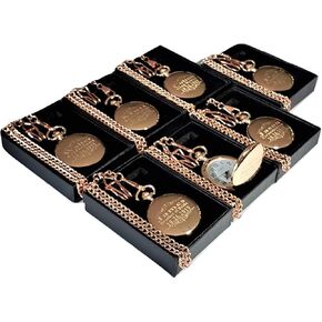 6 ساعات جيب مخصصة، مجموعة مكونة من 6 هدايا فريدة لحفلات الزفاف، تتضمن سلسلة وصندوق ونقش، تأتي في 4 ألوان in Kuwait