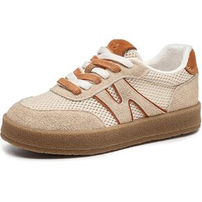 somiliss Women's Comfort Fashion Sneakers Non-Slip Walking Shoes Casual Tennis Skate Shoes | Mesh Suede Fabric,Rubber Sole,Memory Foam Insoles,Classic,Trendy Platform Sneakers,Lace-up Footwear in Kuwait