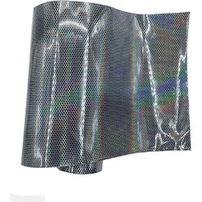 1 PC Car Rear Tail Light Lamp Stickers, 11.8" x 39.3" Auto Self-Adhesive Tail Lights Fog Lights Tint Film Sheet, Universal Honeycomb Type Decal for Car Motorcycle Van Taillight Trim (Black) in Kuwait