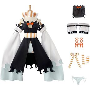 زي تنكري نسائي بأكمام طويلة، طقم إكسسوارات للرقبة، زي حفلات الهالوين in Kuwait