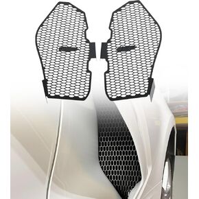 Black Aluminum C8 Side Intake Grille Guard Mesh Fit for Corvette C8 Stingray Z51 2020-2025 2PCS Side Intake Grille Guard Set Front Bumper Grille Grill Cover in Kuwait