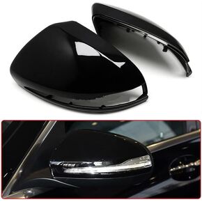 2Pcs LHD Car Side Rearview Mirror Caps Cover for Benz C E GLC Class W205 X253 W213 W222 2016-2020 ABS Car Accessories (Glossy Black) in Kuwait