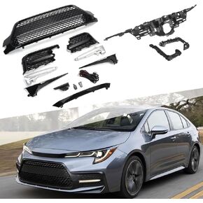 Front Bumper Grille Fog Light Set for 2020-2022 Toyota Corolla SE XSE, Primed in Kuwait
