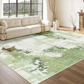 سجادة بيج مقاس 3 × 5 سجاد منطقة قابل للغسل لغرفة النوم وغرفة المعيشة والمطبخ ومدخل السرير، سجادة صغيرة حديثة مجردة غير قابلة للانزلاق in Kuwait