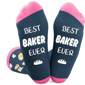 Gifts for Bakers Women, Bread Baker Gifts Socks, Unique Baking Themed Gift for Bread Bakers Baking Lovers Friend Mom Daughter, Funny Best Birthday Christmas Stuffers Socks Baker Gift Ideas in Saudi Arabia