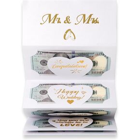 HOMANGA Wedding Money Card, Wedding Card for Cash Gifts, Weddings Money Holder, Wedding's Cards for Bride and Groom (Mr. & Mrs.) in Kuwait
