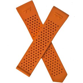 Orange FKM Rubber watch strap with quick release mechanism to fit TAG Heuer Connected E4 42 mm smart watches. in Kuwait