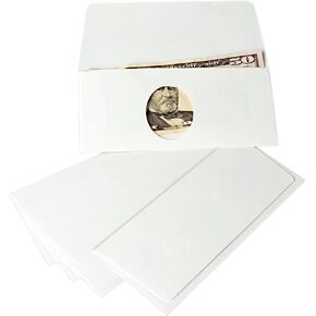 مغلفات BankSupplies Drive-Up | 3 ¼ بوصة عرض × 7 بوصة ارتفاع | فارغ | أبيض | ختم اللاتكس | مظروف الصراف والمصرفي | مادة متينة | عبوة 500 | مظاريف صغيرة مقابل المال in Kuwait